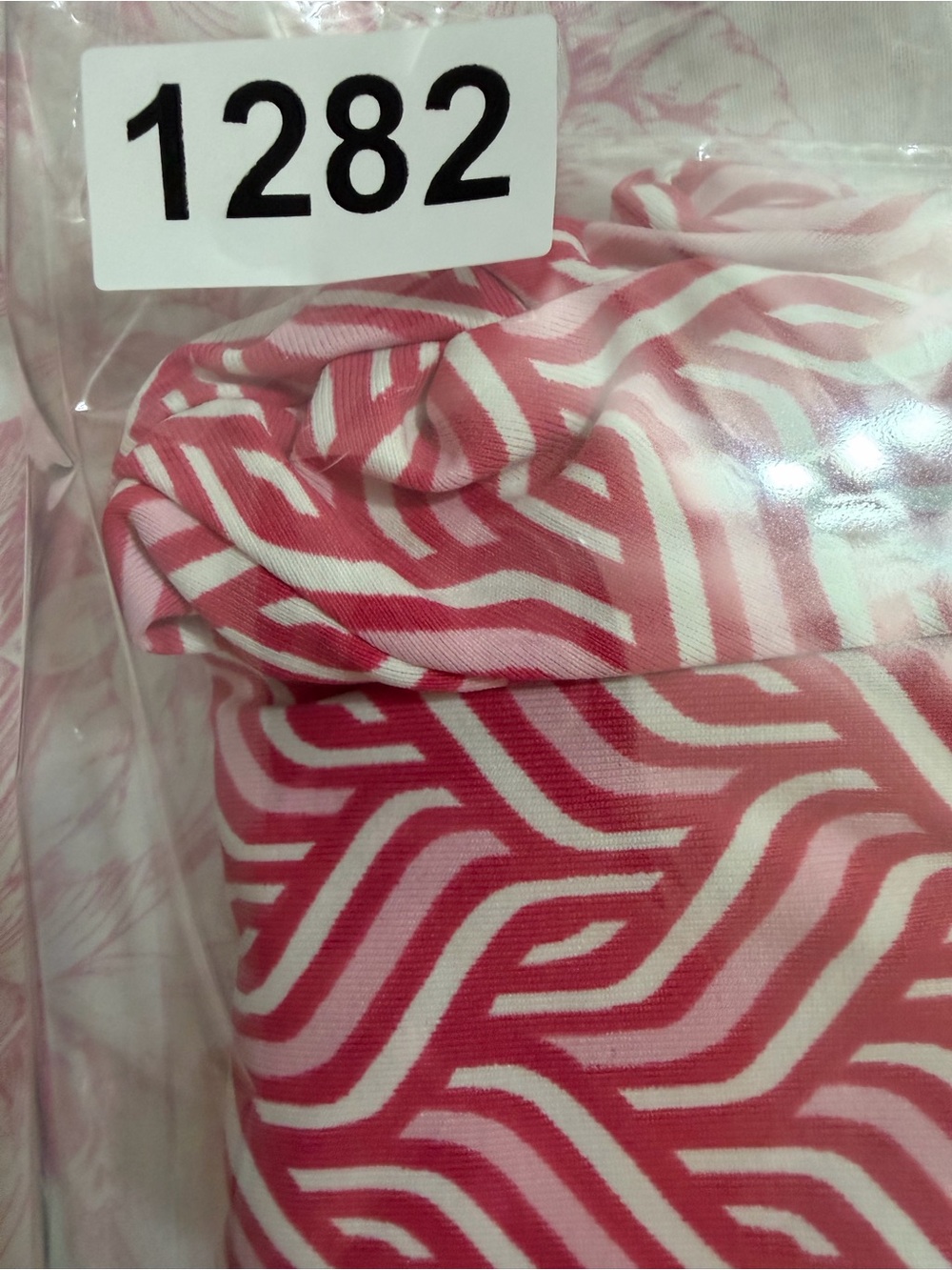 J. McLaughlin Pink and White Geometric Print Leggings Pull On Size M - Picture 7 of 7